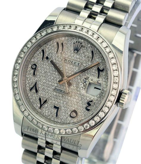 rolex datejust arabic numerals.